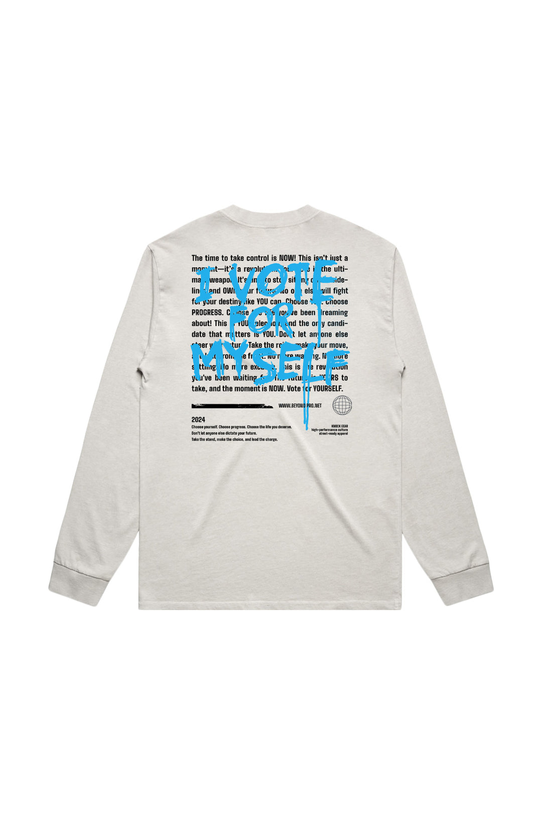 Heavy Faded Long Sleeve Tee - I Vote For Myself