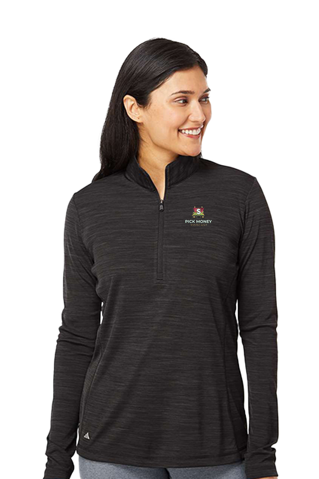 Ladies Lightweight Mélange Quarter-Zip Pullover