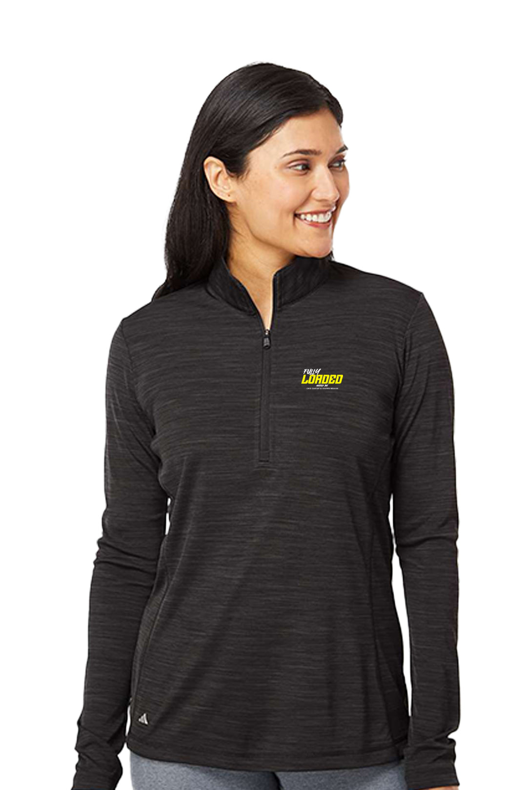 Ladies Lightweight Mélange Quarter-Zip Pullover