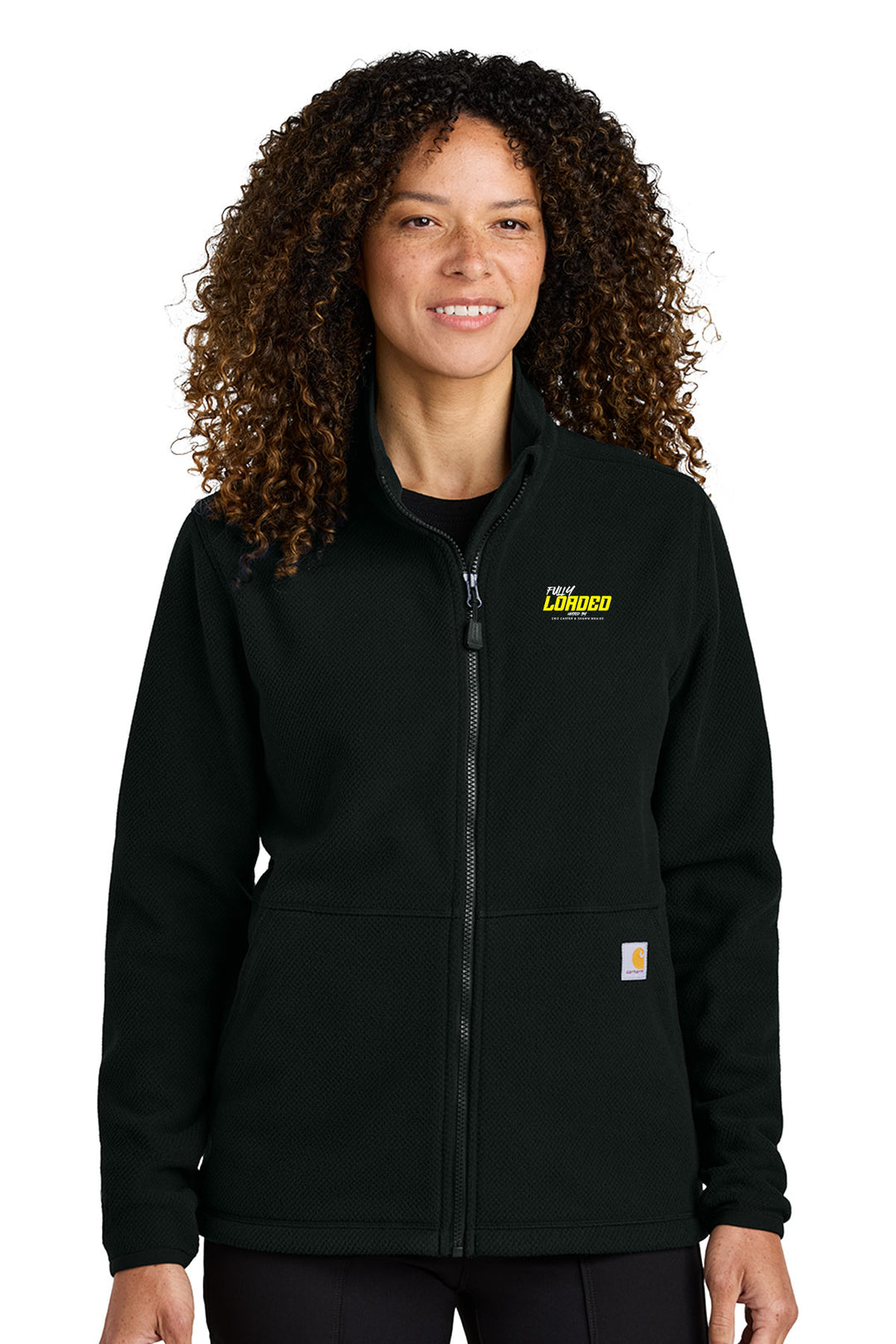 Ladies Textured Full-Zip Fleece Jacket