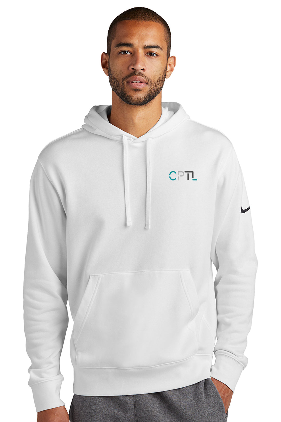 Club Fleece Sleeve Swoosh Pullover Hoodie