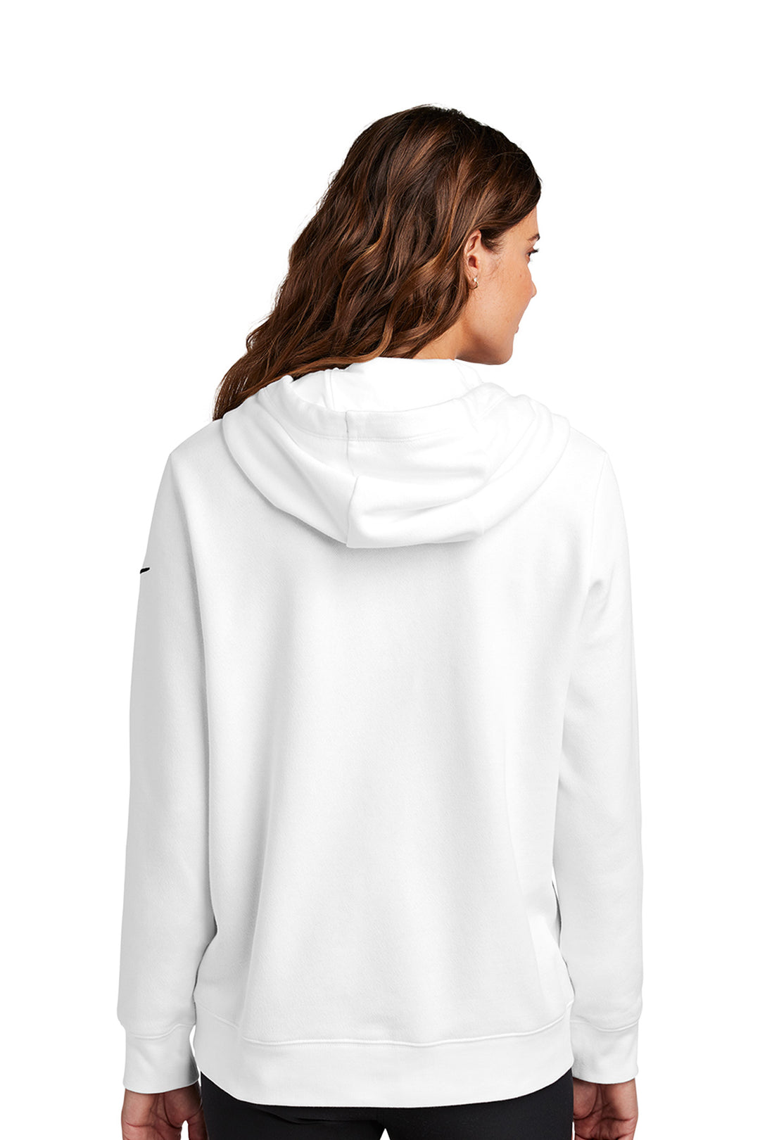 Ladies Club Fleece Sleeve Swoosh Pullover Hoodie