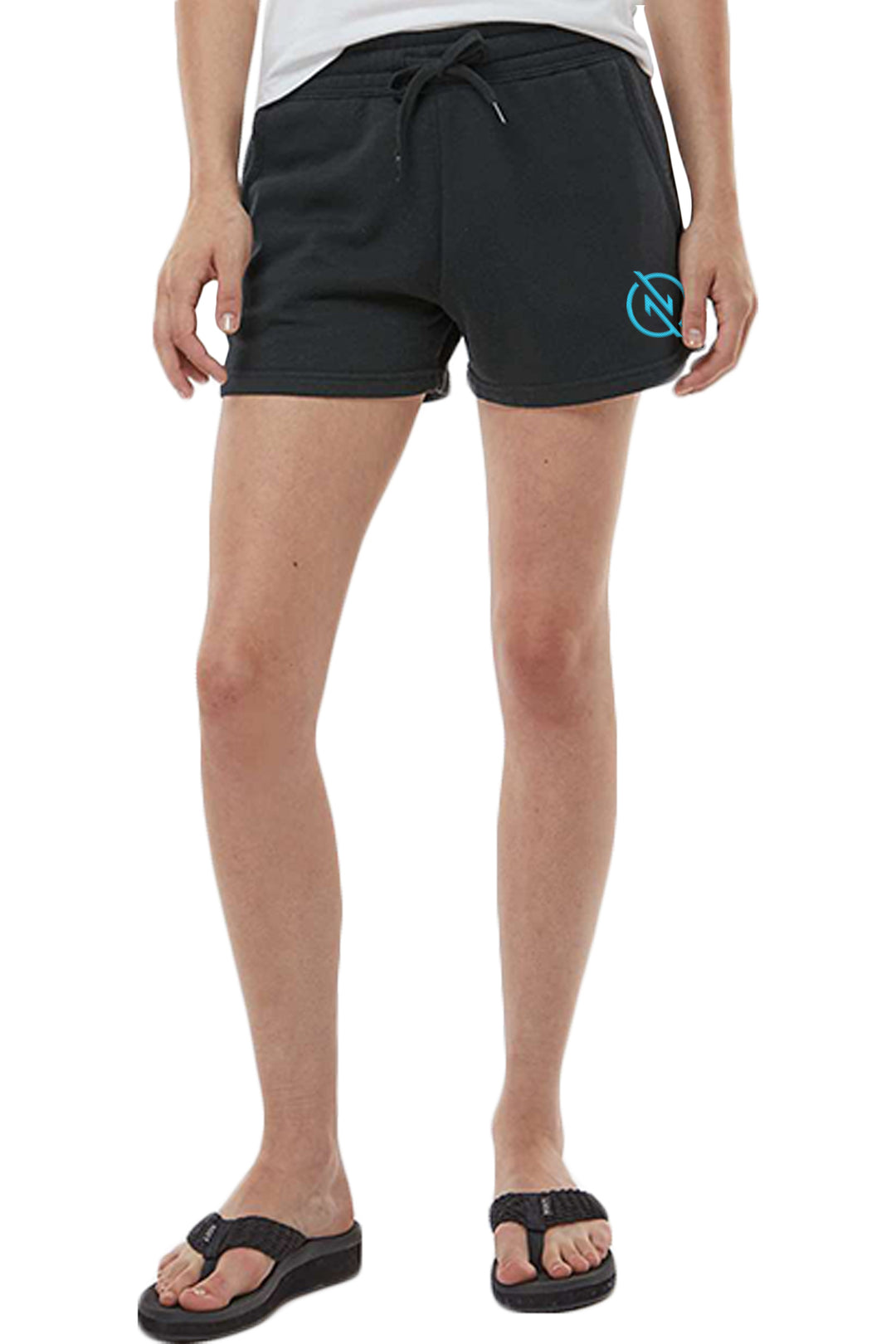 Ladies Lightweight California Wave Wash Fleece Shorts